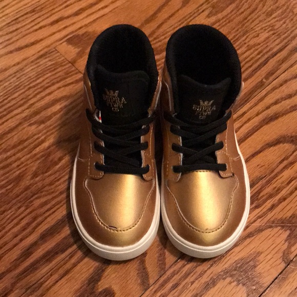 Supra | Shoes | Bnwot Supra Metallic Gold High Top Sneakers | Poshmark